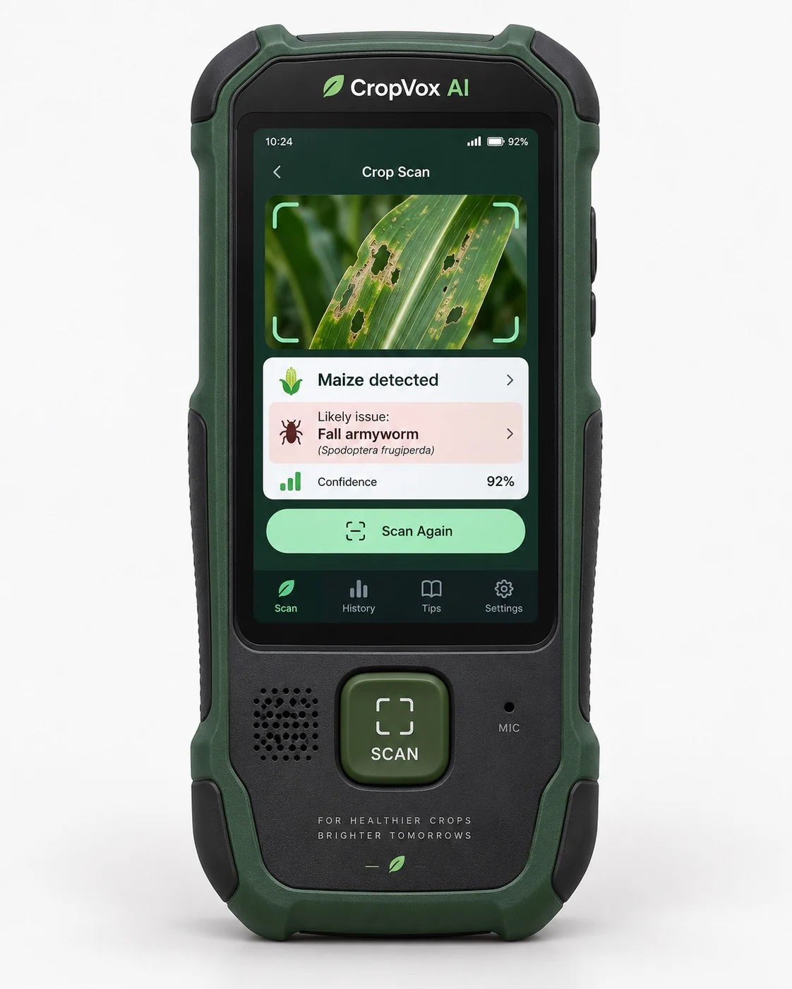 CropVox AI handheld device